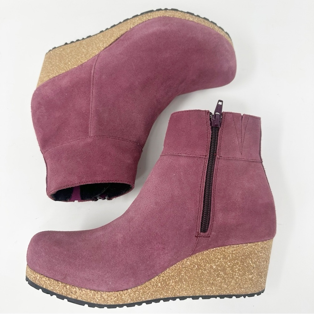Birkenstock Mauve Wedge Ankle Booties - Picture 6 of 11